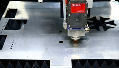 Laser cutting of aluminium photo